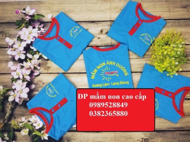Đồng phục mầm non đẹp vải cotton 100% đủ màu đủ size