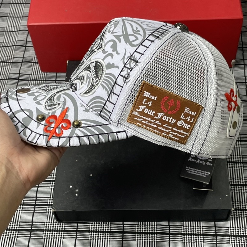 Nón Hiệu FOUR 441 thêu bông four, mũ lưỡi trai phối lưới cao cấp