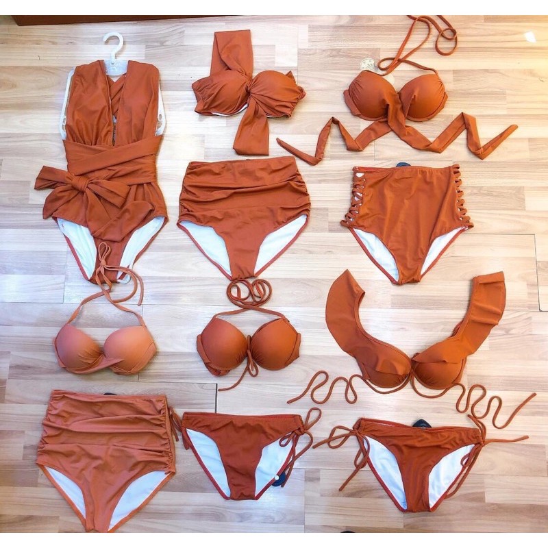 [ HÌNH THẬT+ MẪU MẶC] Bikini cam đất đủ kiểu tôn dáng