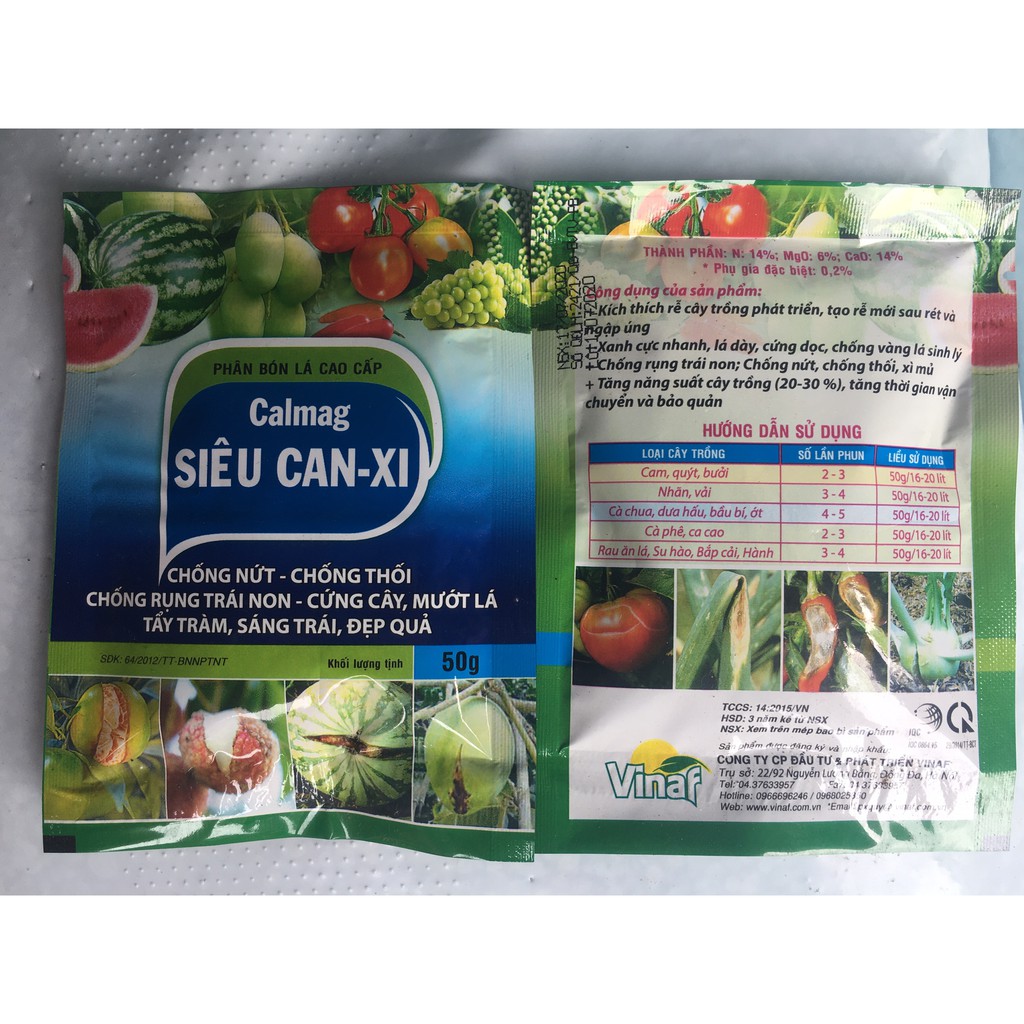 Phân bón lá cao cấp Calmag siêu Canxi - Vinaf