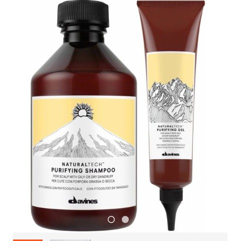 Combo trị gàu DAVINES PURIFYING Shampoo (250ml)