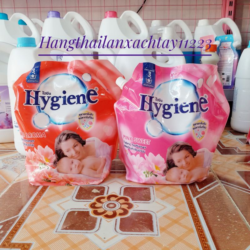 Nước xả vải Hygiene Túi đậm đặc 1800ml Thái lan