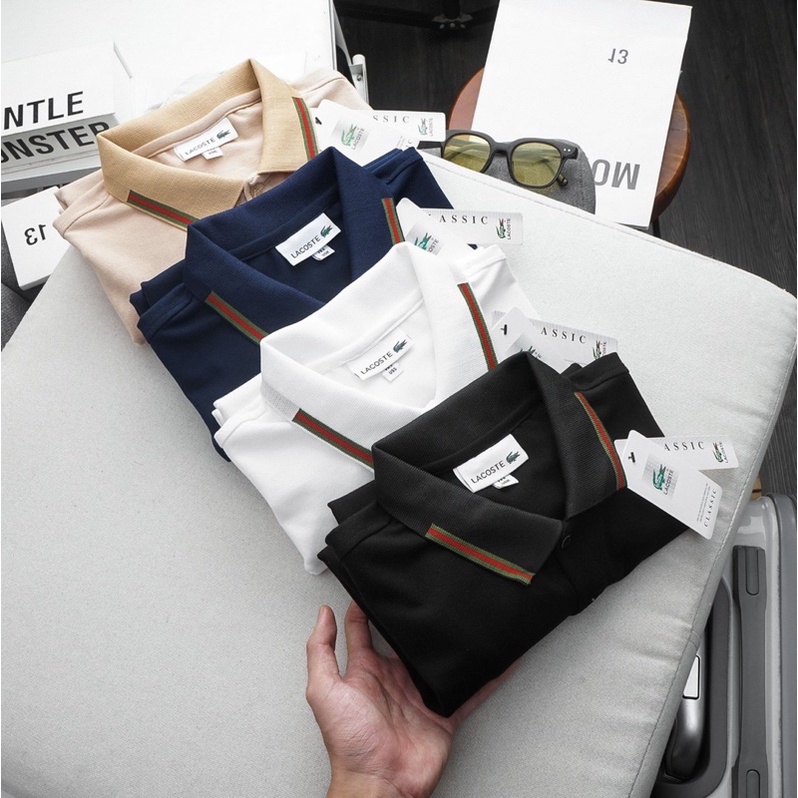 Aó polo nam cao cấp LCST cổ phối 2 khuy,Form Slimfit,vải COTTON khô co dãn 4 chiều,thấm hút mồ hôi,Hàng VNXK