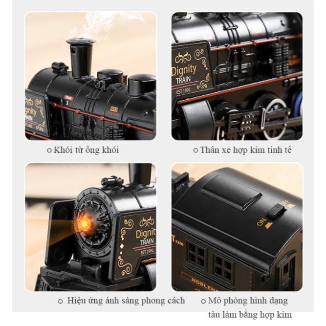 - Bộ đồ chơi tàu hỏa,Hiệu ứng ánh sáng và âm thanh,Hơi nước và khói,Khắc cổ điển,Mô phỏng cảnh