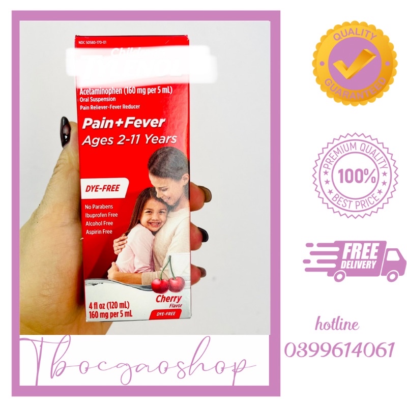 Siro T màu đỏ Mỹ cho bé 2y+