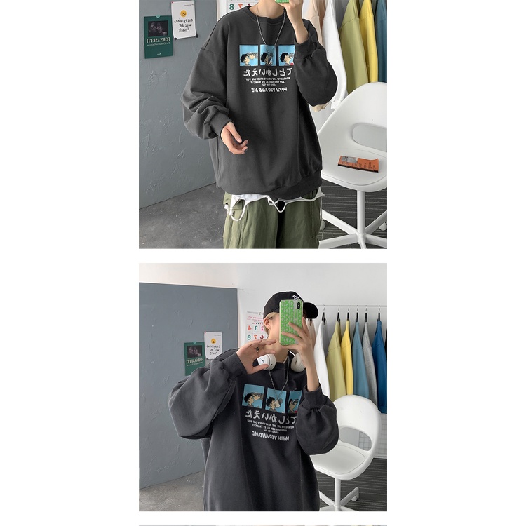 Áo Sweater tay dài họa tiết hoạt hình phong cách Hàn Quốc cho Nữ size M-5Xl