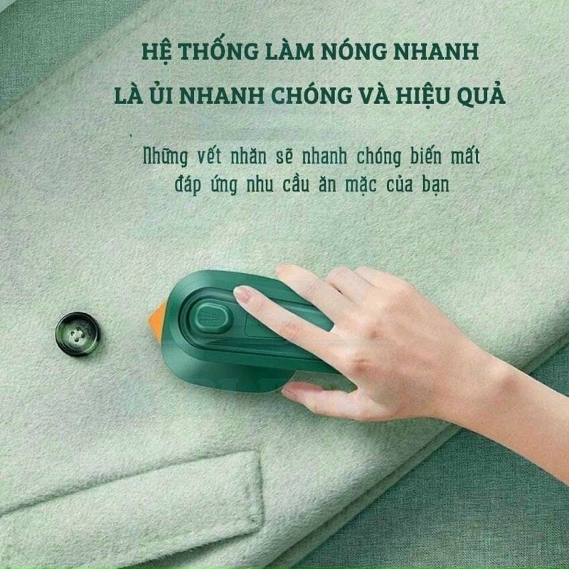 Bàn là hơi nước cầm tay mini , Bàn ủi hơi nước công suất 33W mẫu mới 2021