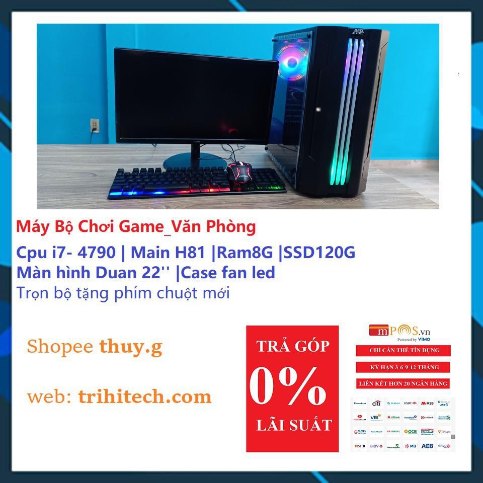 [hàng chính hãng] [Sale sập sàn] Máy tính Chơi Game i7- 4790 |h81 |ram8g |ssd120g |case | BigBuy360 - bigbuy360.vn