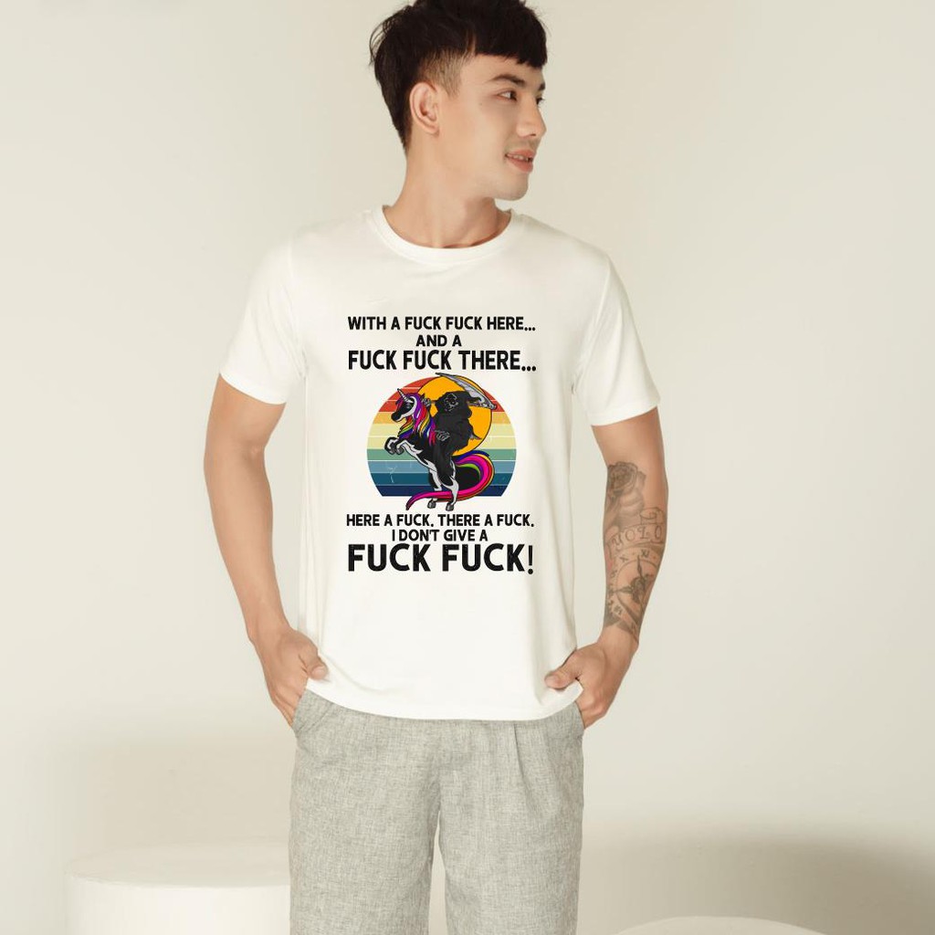 ÁO THUN UNISEX HALLOWEEN Unicorn TAY NGẮN TAY LỠ NAM VÀ NỮ AOMI IN HÌNH SIÊU HOT AOMIVN