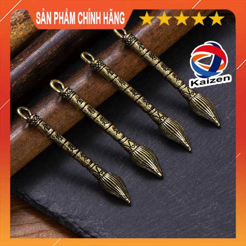 Bút văn xương, bút cổ bằng đồng nhỏ, bút mô hình sưu tầm móc chìa khóa, bút bằng đồng mạ vàng, bút chữ nho