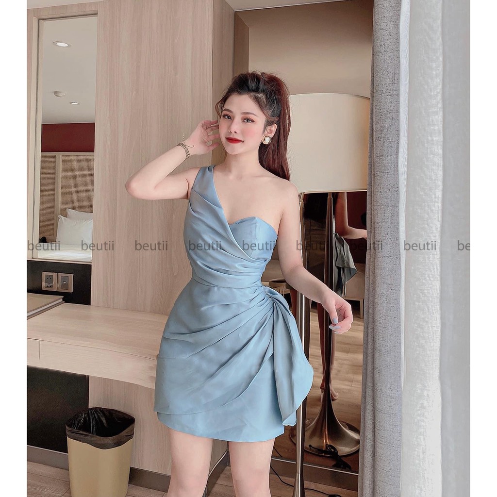 (Beutii) Đầm Body Tasta Tà Lệch, Hở Bên Vai, Thích Hợp Cho Nàng Dạo Phố,Đi Tiệc - [TA02] - 4 Màu Trắng, Xanh Dương, Hồng