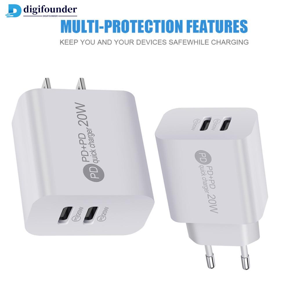 Bộ Sạc Nhanh 20W PD Type-C Đa Năng DIGIFOUNDER H7Q5 Bộ sạc dự phòng