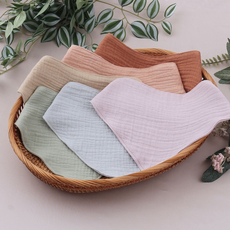 Set 5 Yếm Ăn Cotton Mềm Mại Thấm Hút Tốt Cho Bé