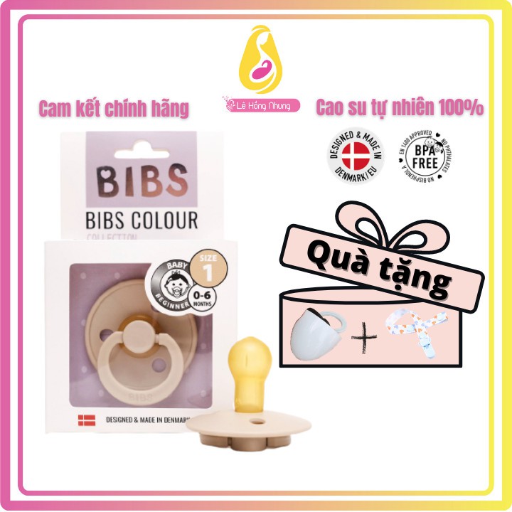 Ti Giả Bibs Tặng Nắp Trứng, Mềm Tựa Vú Mẹ, Giúp Bé Dễ Đi Vào Giấc Ngủ - Nhập Khẩu Đan Mạch 0-18 Tháng