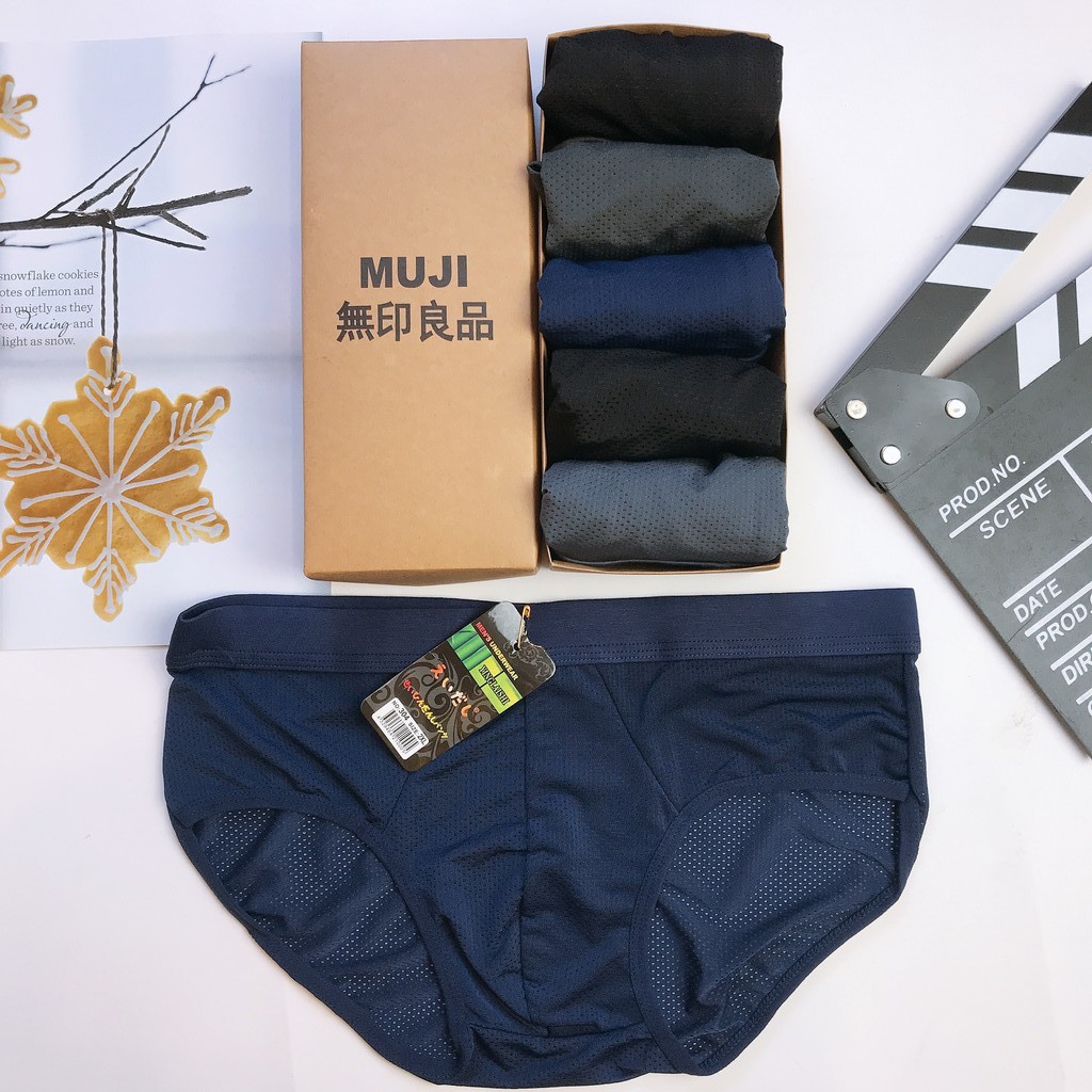 Hộp 5 chiếc quần lót Tam Giác cao cấp thông hơi Siêu Thoáng Mátlỗ nhỏ NO304