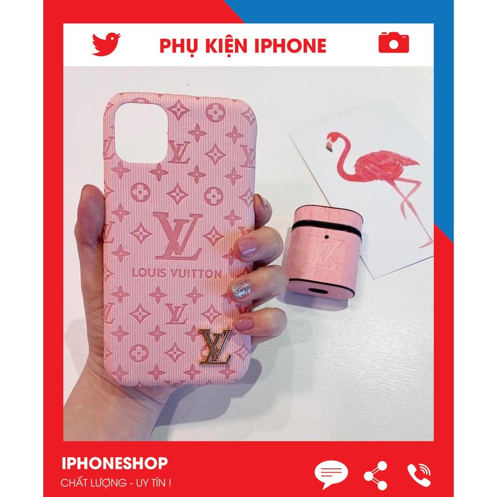 Ốp Lưng iphone - ốp iphone lv siêu phẩm hồng lót nỉ KÈM LOGO LV SANG CHẢNH Full Viền 7/8plus/X-XS/XSMAX/11/12/pro/promax | BigBuy360 - bigbuy360.vn