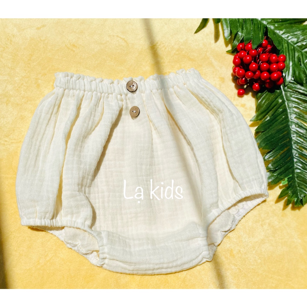 Quần bí vải xô muslin cho bé