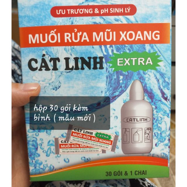 MUỐI RỬA MŨI XOANG CÁT LINH ( BAO GỒM BÌNH RỬA )