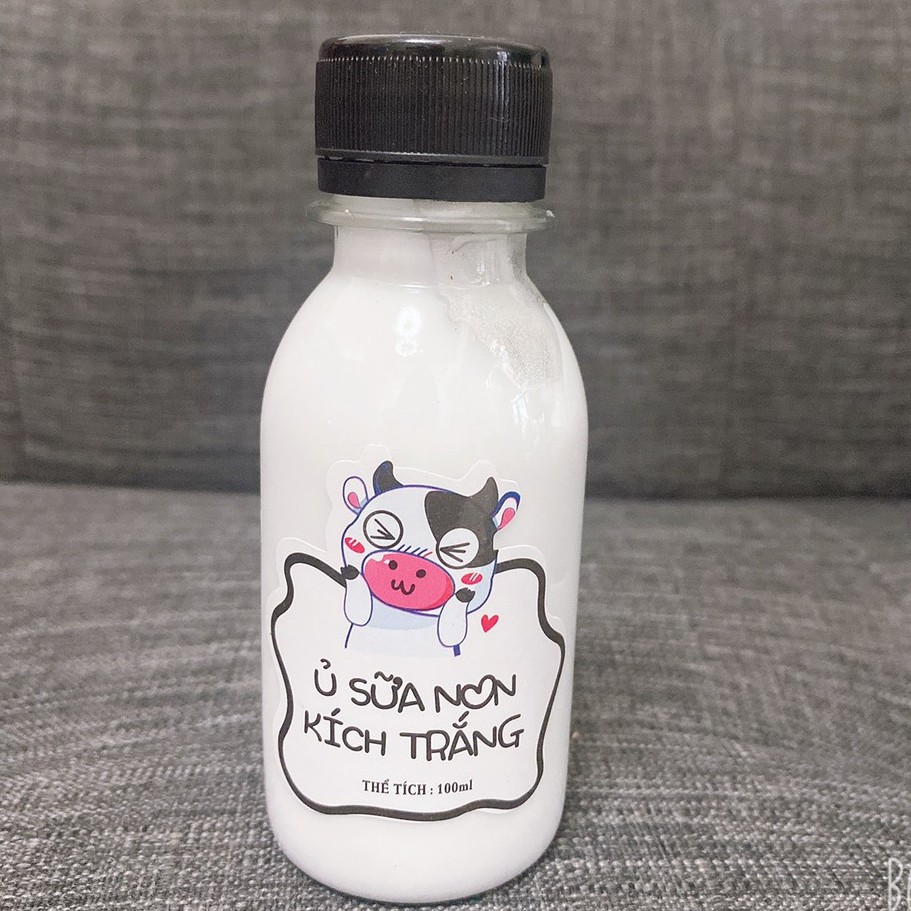 Ủ sữa non kích trắng con bò loại 100ml , ủ sữa kích trắng , ủ sữa non