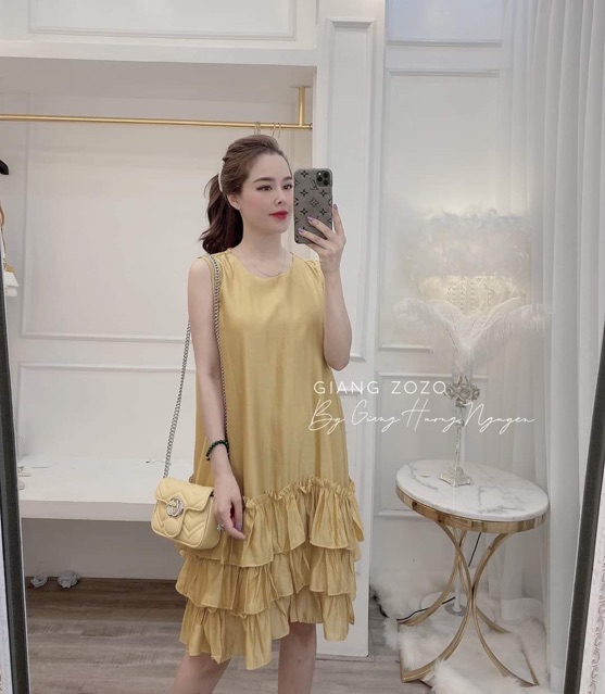 [ Mã FAMAYWA2 giảm 10K đơn 50K] Váy đũi sát nách chân bèo tầng | BigBuy360 - bigbuy360.vn