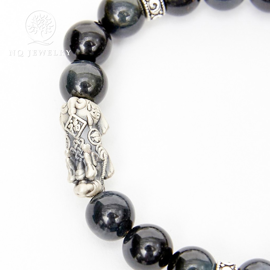 Vòng tay mix tỳ hưu bạc thái - NQ Jewelry