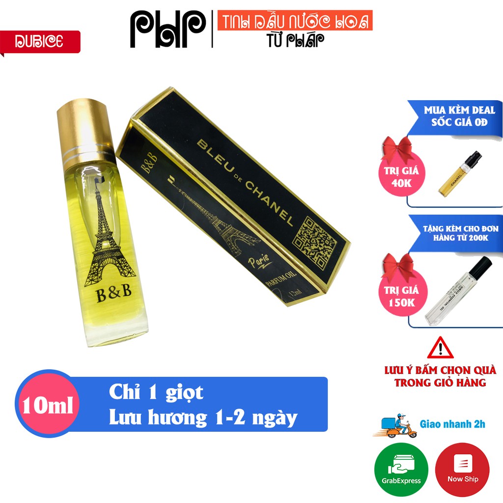 Tinh dầu nước hoa nam nữ mini Pháp B&B dạng lăn 12ml