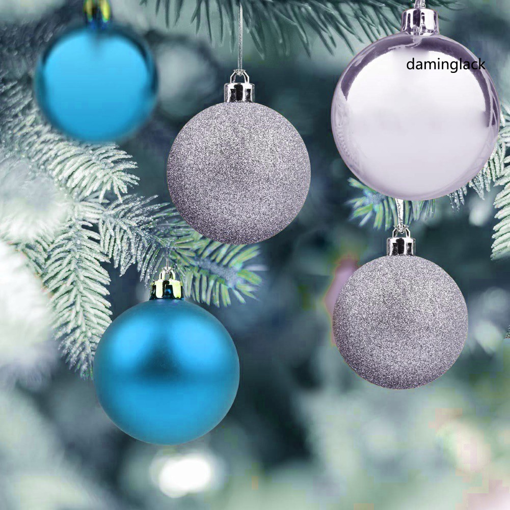 Set 24 Quả Châu 4 / 6 / 8cm Dùng Trang Trí Cây Thông Noel