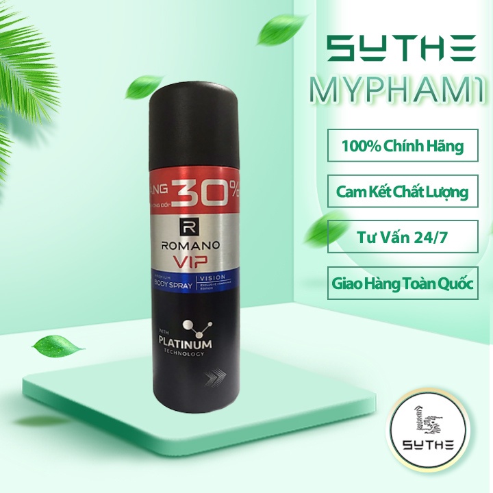 Romano - Xịt & Lăn Khử Mùi Hương Nước Hoa 195 ML- 150 Ml - 50 ML