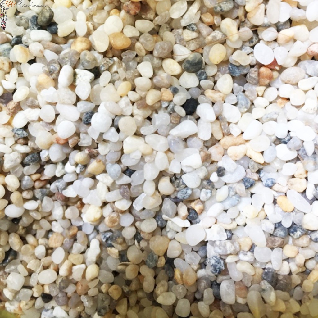 Sỏi tự nhiên nhiều màu, 200g, làm decor, lót bể cá, làm mô hình, sử dụng rất phố biến