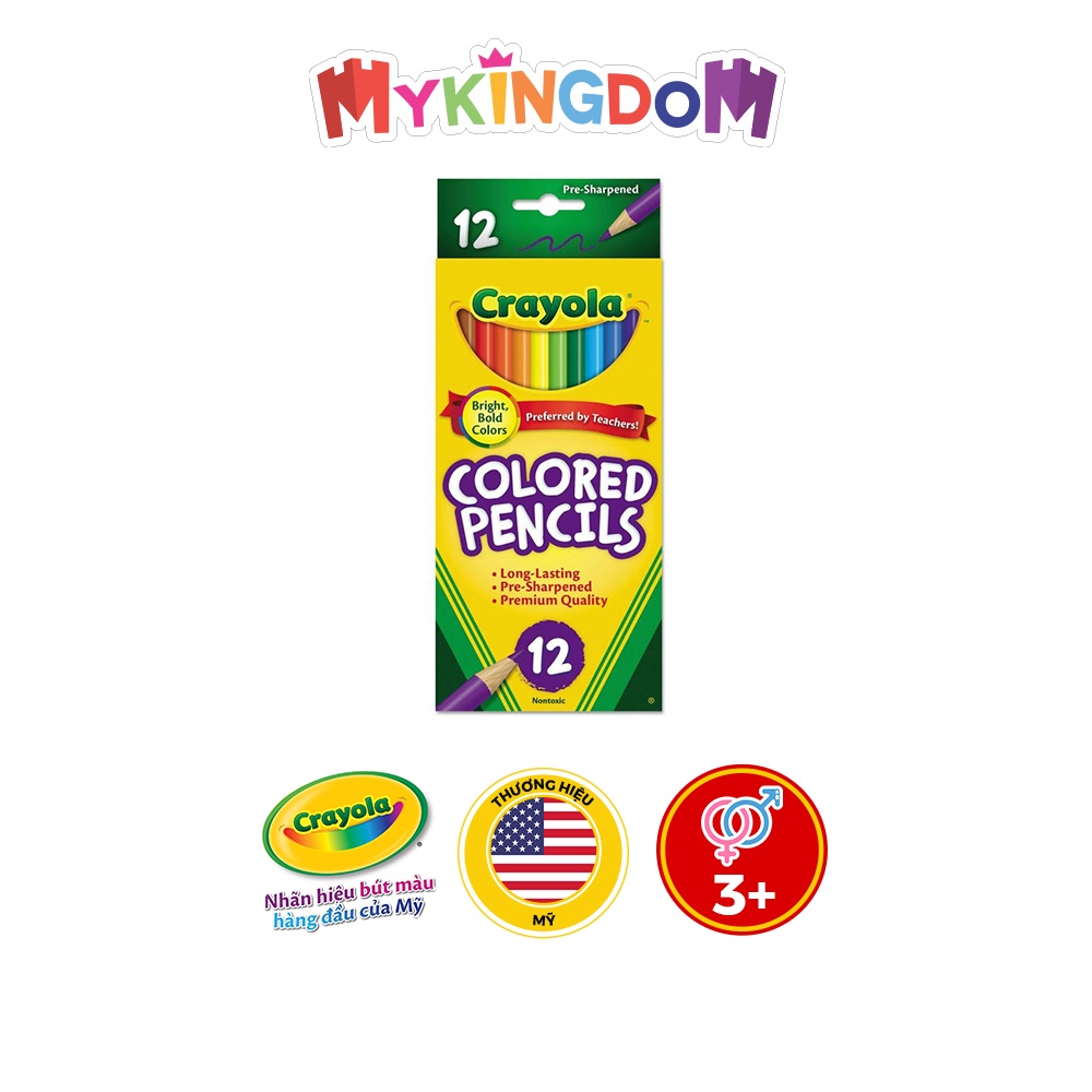 Bút chì 12 màu dạng dài CRAYOLA 684012