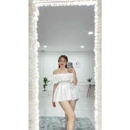 Áo trễ vai mùa hè tay bí bo b18