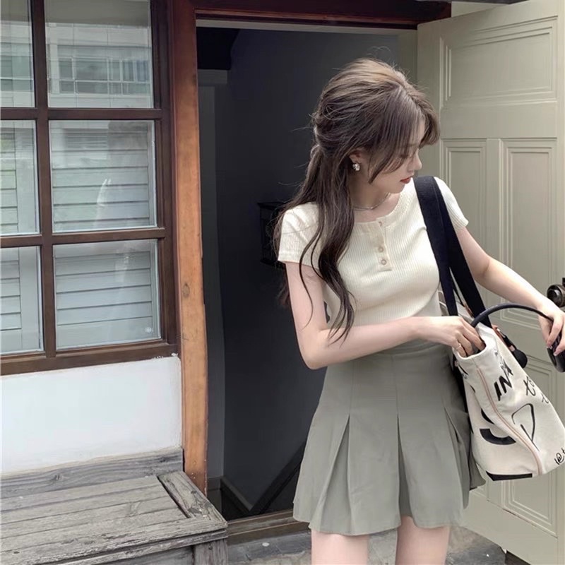 SÉT XLY ÁO BODY TRỤ NÚT