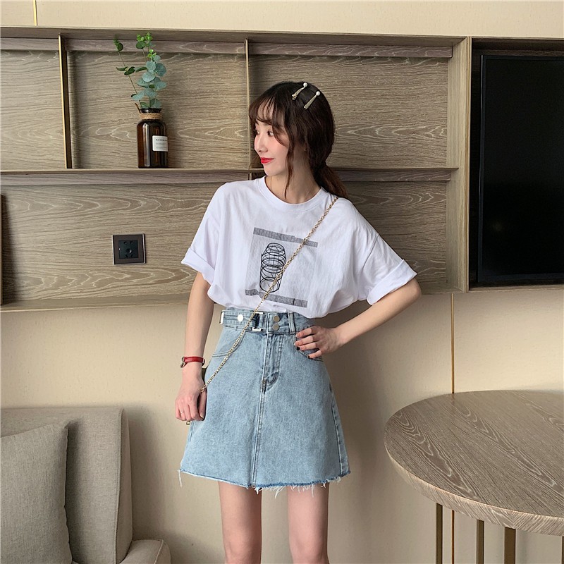 Chân Váy XIAOZHAINV Dáng Chữ A Eo Cao Phong Cách Hàn Quốc Trẻ Trung | BigBuy360 - bigbuy360.vn