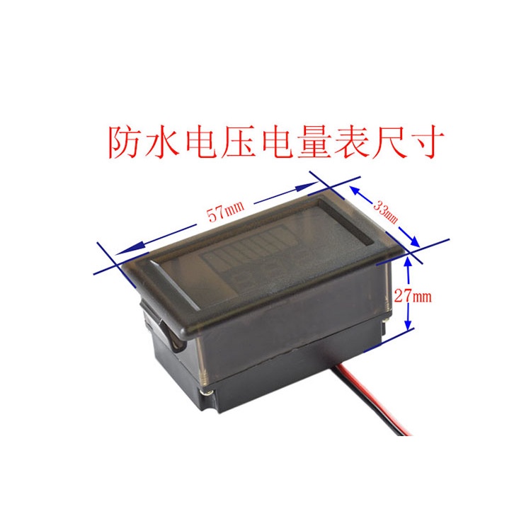12V-60V Xe điện Pin lưu trữ Meter Hiển thị DC Hiển thị kỹ thuật số Pin Lithium Car Voltage Meter