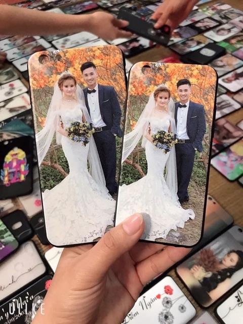 In hình lên ốp Lưng điện thoại theo yêu cầu (In hai chiếc tặng kèm 1 dây đeo điện thoại]