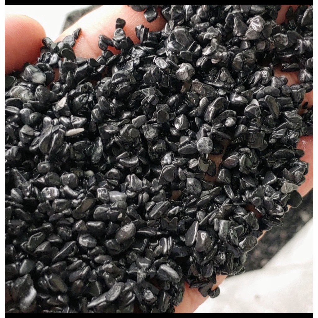 500gram Sỏi Đen Platinum Trang Trí Bể Cá, Lót Chậu, Sân Vườn, Trang Trí Thủy Sinh