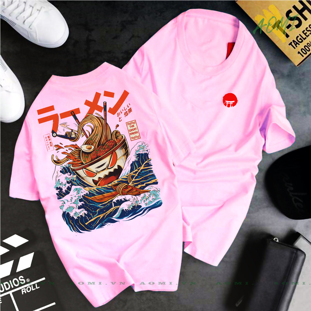 ÁO THUN UNISEX TOKYO LOGO X MÌ RAMEN NGON NỔI TIẾNG NHẬT BẢN TAY NGẮN TAY LỠ GIA ĐÌNH CẶP ĐÔI AOMI CHẤT LƯỢNG CAO