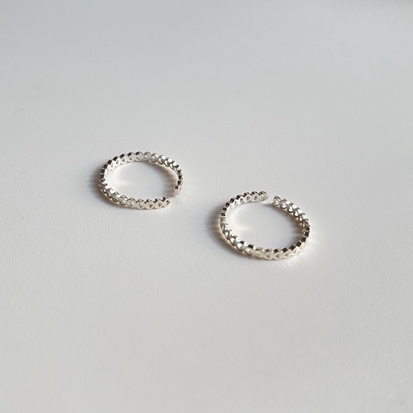 Nhẫn bạc nữ TLEE tim kết mở TleeJewelry