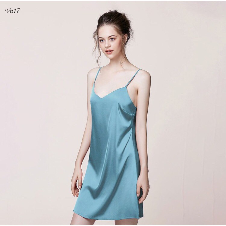 ĐẦM NGỦ PHI BÓNG CỔ TIM SEXY FREE SIZE 45-57KG