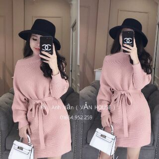 MITI_STORE_ VÁY LEN LỆCH VAI CÁNH DƠI !!!!