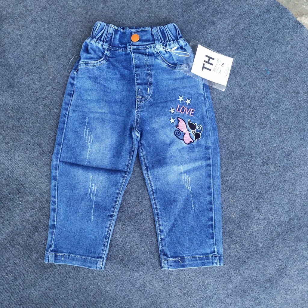 Quần jeans dài siêu xinh bé gái 10-25kg