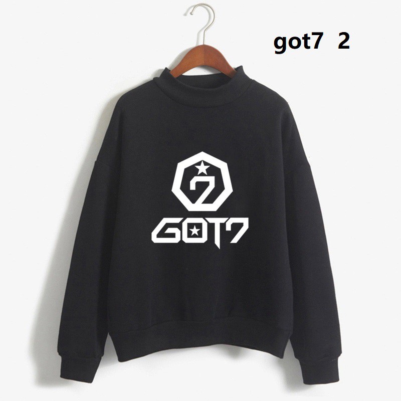 Áo Hoodie Dài Tay In Hình Exo Twice Bts Wanna Blackpink One Got7 2018