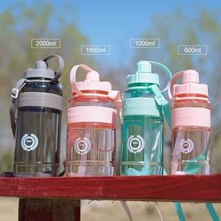 Bình Đựng Nước 600/1000/1500/2000ml Có Ống Hút