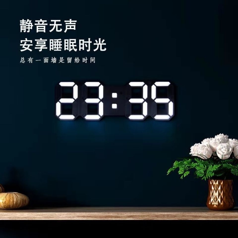 Đồng hồ LED 3D treo tường, để bàn thông minh TN828 Smart Clock