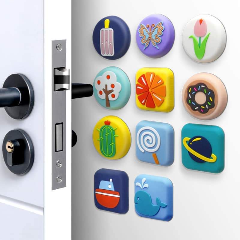 Miếng đệm silicone chặn cửa, tủ, bàn ghế chống ồn,chống trầy xước (1CÁI), dán trên gạch men