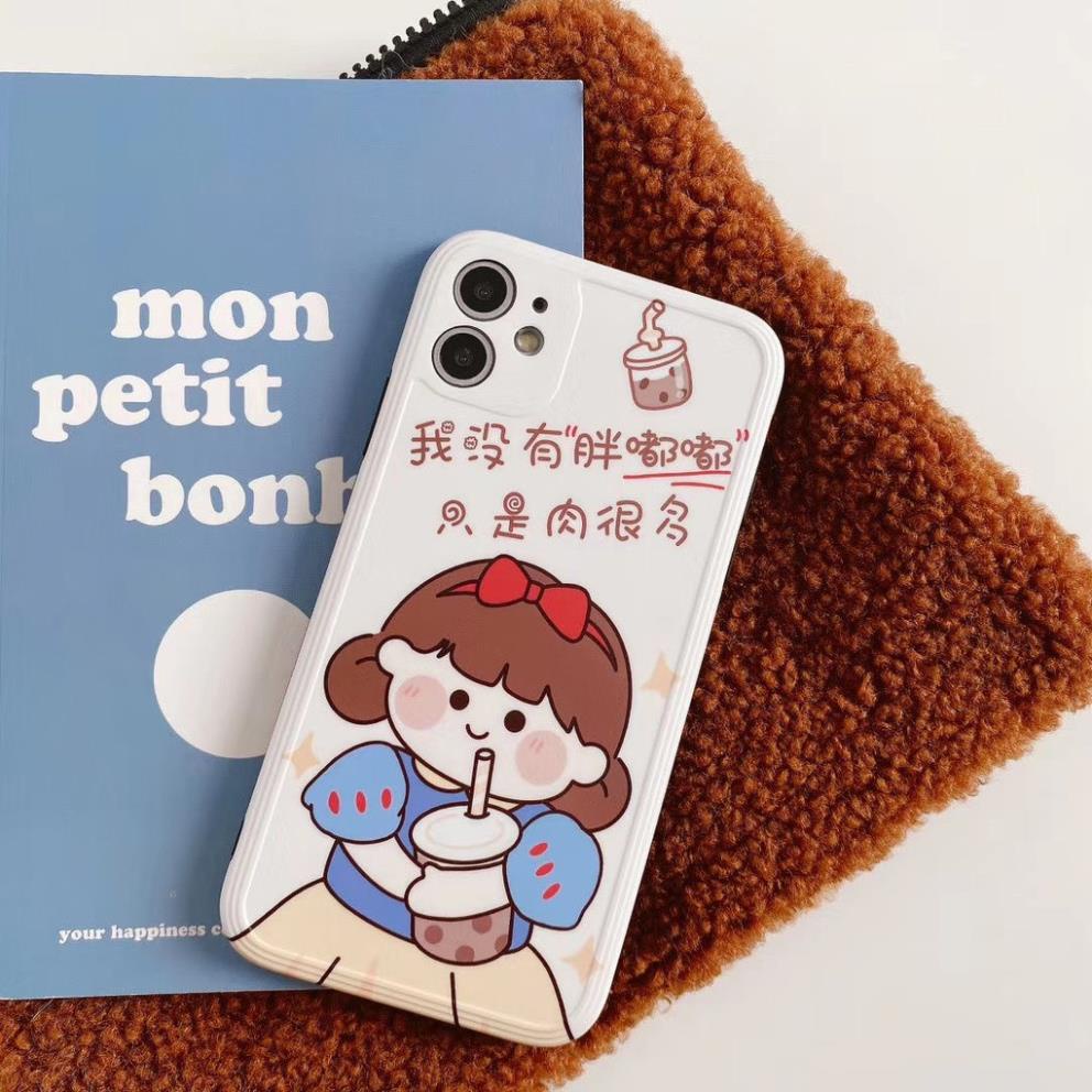 Ốp lưng iphone Cô gái béo trà sữa IMD 6/6plus/6s/6s plus/6/7/7plus/8/8plus/x/xs/xsmax/11/11pro/11 promax DT06- Dino Case