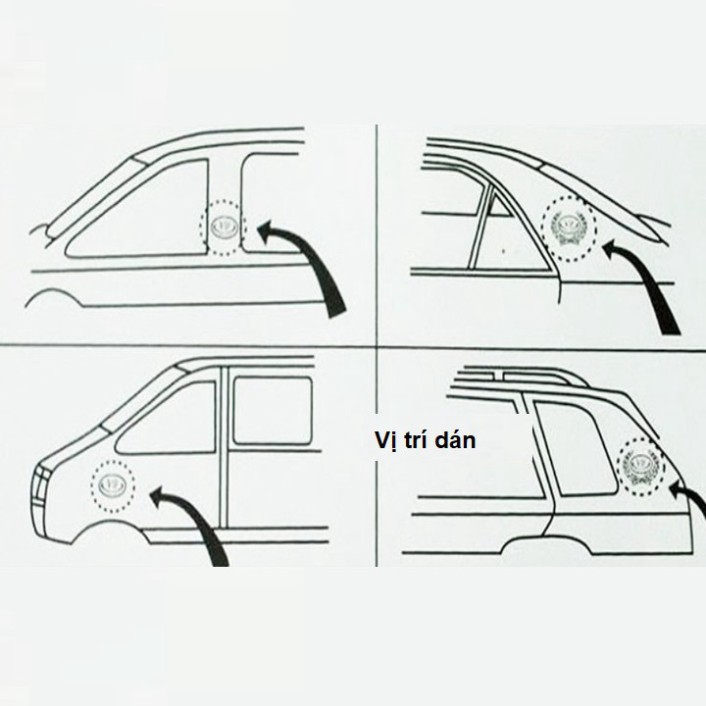 Sản Phẩm Bộ 2 logo bông lúa thương hiệu các hãng xe Motors dán xe hơi, ô tô: toyota-hyundai-ford-mazda-kia-mitsubishi-ho