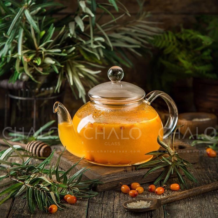 Ấm trà thủy tinh chịu nhiệt 450ml - 600ml -  Tách uống trà hoa - Bếp đun thủy tinh