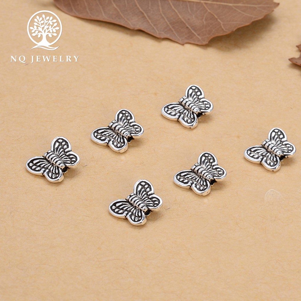 Charm bạc bươm bướm xỏ ngang - NQ Jewelry