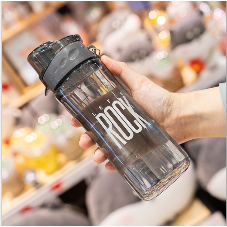 Bình Đựng Nước Nhựa Thể Tháo Rock 500ml có quai xách tiện lợi